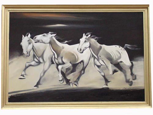 Oil painting: Horses, ref. PAI-08-00-002