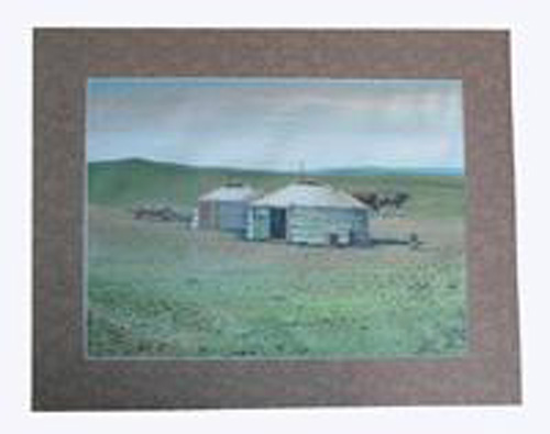 Oil painting: Families living in the steppe, ref. PAI-08-00-010