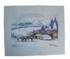 Watercolor painting:  Winter camping, ref. PAI-08-01-035