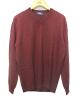 Men's cashmere neck knit sweater, ref. CAS-19-02-008 Color : Dark red