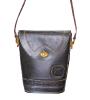 Leather handbag , ref.  LEA-18-02-007