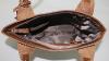 Leather handbag for woman, ref.  LEA-18-02-039