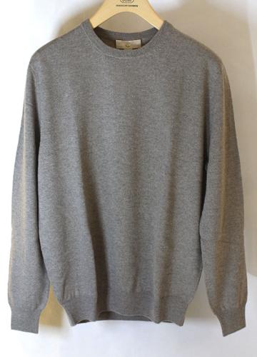 Men's cashmere jumper. Made by Gobi of 100% pure cashmere. Dry clean or handwash and dry flat.